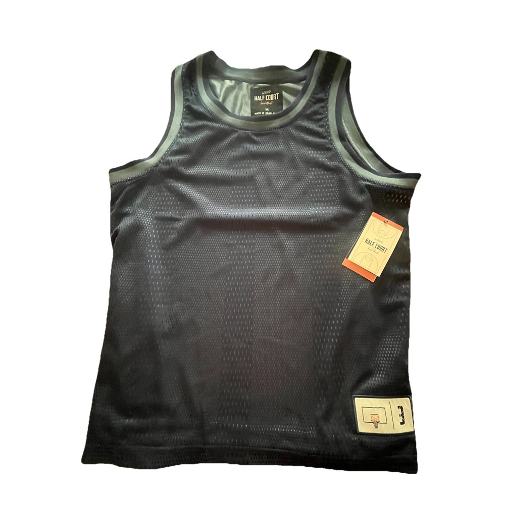LEGEND Half Court Basketball Tank Top Jersey Blue Mesh Gray Trim Size Medium M